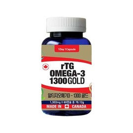 Tong Life 통라이프알티지 오메가3-1300 골드-2개월분 1병 Tong Life RTG Omega 3-1300 Gold - 2 Months Supply 1 Bottle