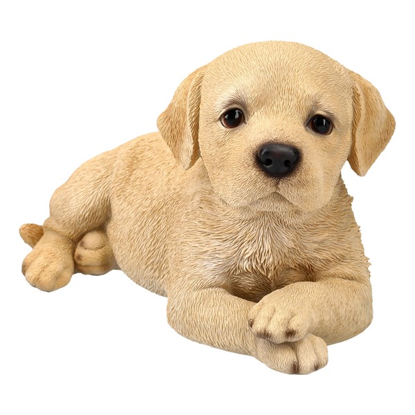 Pacific Trading Labrador Puppy Lying Down Figurine 7.8 Inch Brown