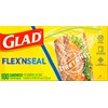 Glad Flex'N Seal Zipper Food Storage Sandwich Bags, Resealable Snack