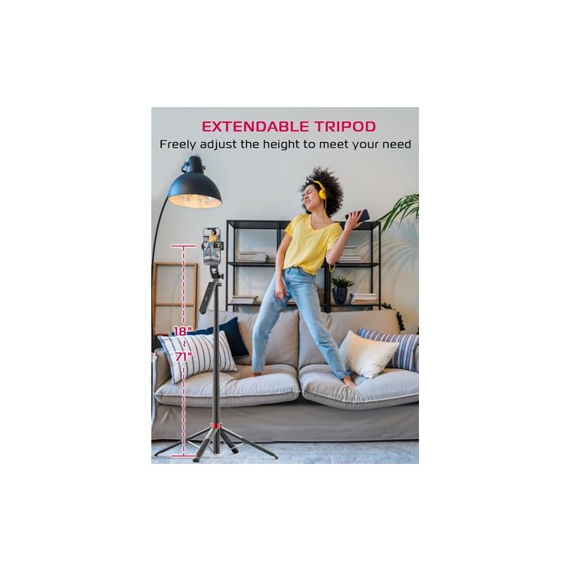 ULANZI MA09 Trípode Extensible para teléfono de 1.8M