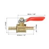 sourcing map 1/4" Mini Ball Valve, Brass Shut-Off Valve Switch