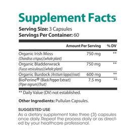 Lumen Naturals Sea Moss for Women – with Irish Moss, Bladderwrack & BioPerine – 2100mg Per Serving – 180 Capsules – 60 Servings – Non-GMO, Vegan & Gluten-Free (180 Count (Pack of 1))