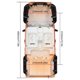 1/10 RC Pickup Body Shell Kit Unassembled - 313mm Wheelbase Wrangler Pickup Body,for RC Crawler Axial SCX10 SCX10 II 90046 DIY (Yellow)