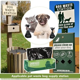 Sherr 20 Boxed Rolls 4000 Counts Dog Poop Bags Bulk Leak Proof Dog Waste Bags Universal Pet Waste Bags Doggy Roll Poop Bags for Puppy Pets Outdoor Walking and Travel, 20 Rolls of 200 (Black)