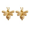 Hiqmic 925 Sterling Silver Post Cute Bee Earrings Animal Ear