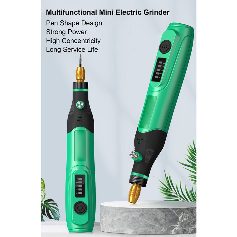 Electric Grinding Pen Rechargeable Cordless Grinder 5 Gears Speed Regulation