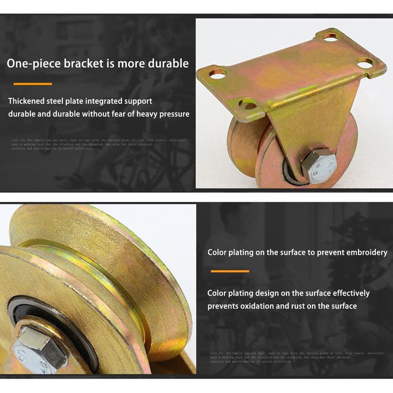 Pack of 2 Sliding Gate Wheels, 50 mm Sliding Gate