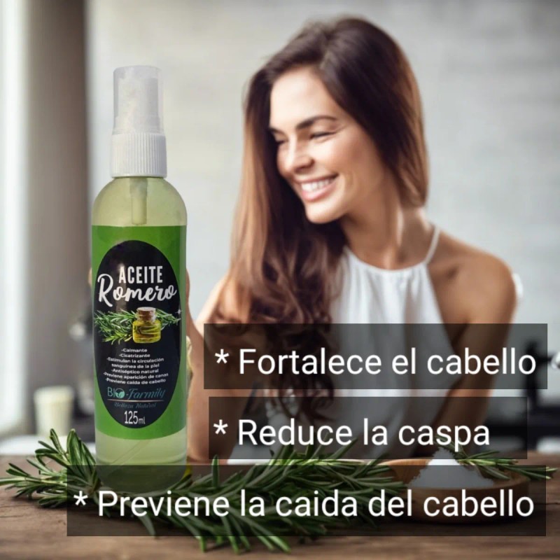 Aceite Romero Bio-farmily Mejora Cabello Y Piel 125 Ml