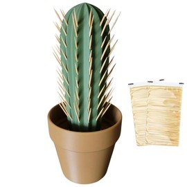 TIRADORES Cactus Toothpick Holder, Cactus Toothpick Dispenser, 3D Printed Cactus Shape Toothpick Holder Dispenser, Funny Decor piece for Home/Office/Desktop, Gift for friends