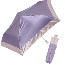 a.s.s.a Sun Umbrella, Satin, 100% UV Protection, Light Blocking, Long Umbrella, Stylish, Folding Umbrella, 19.7 inches (50 cm), Cute Brand, FMS 801/Grape