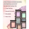 Green Glitter Eyeshadow Palette, Metallic Shimmer Single Eye Shadow Palette