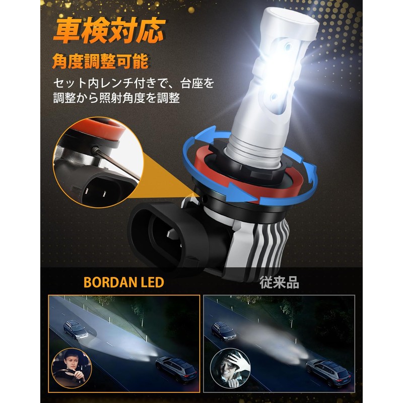 BORDAN H8 LED Fog H11 LED Fog 2 Color Switching,