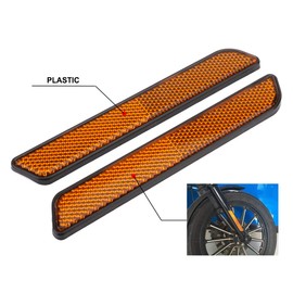Motorcycle Front Fork Reflector Pack of 2 Reflector Reflector for Dyna Softail Sportster 883 1200 Fatboy Motorcycle Motocross Leg Cuffs Slider Amber