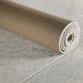 WECONhome RugPad in Various Thicknesses - Non-Slip, Washable Underlay Not Only for Carpets - Premium RugPad (80 cm Round, Light Grey)