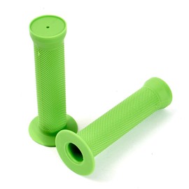 KHE Diamond BMX Grips 130 mm with Flange Green Pyramid Profile 84 g