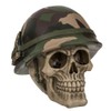 OOTB 78/5759 Polyresin Savings Bank with Lock, Skull with Army