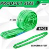 4pcs Polyester Rigging Lifting Straps for Hoist Heavy Duty Objects,