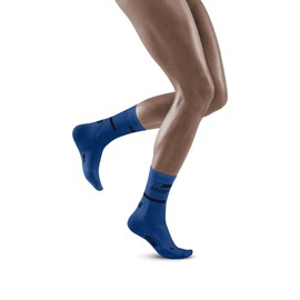 CEP - The Run Compression Socks Mid Cut for Women | Medium Length Running Socks with Compression | Regenerating Compression Socks for Women, blue