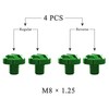 AVERZELLA 4pcs Motorcycle Green Mirror Hole Plugs 2 Regular+2 Reverse