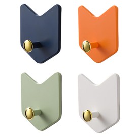 WBQMUNY 4 Pcs Decorative Wall Door Self Adhesive Hanger Hooks for Hanging Coats Clothes Hat Keys Purse,Kitchen Towels Hook,Waterproof Shower Room Sticky Hooks for Bathroom Organizer