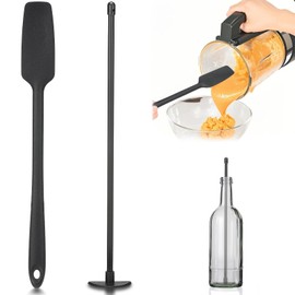Dunkive Blender Spatula Set, Under Blade Bottle Scraper and Jar Scraper Blender, Reusable High Heat for Jar, Bottle, et