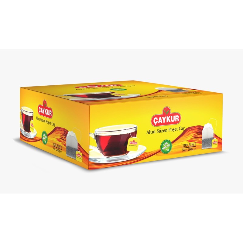 ÇAYKUR Black Tea Bags, Altın Suzen Turkish Tea, Individually Wrapped