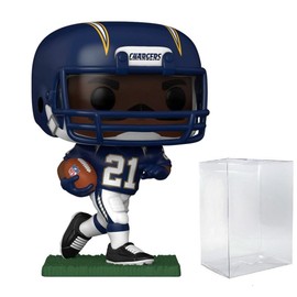 POP Football Legends: Chargers - LaDainian Tomlinson Funko Vinyl Figure (Bundled with Compatible Box Protector Case), Multicolor, 3.75 inches
