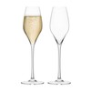 Final Touch 100% Lead-free Crystal Champagne Flutes Glasses Made with