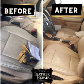 Luxury Leather Repair Automotive Leather Vinyl Crack & Crease Repair Kit Compatible with Ford Mercury Lincoln Leather Interiors – Includes Leather Dye (King Ranch Red, 16oz)