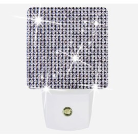Crystal Night Light Plug in Wall with Bling Diamond Rhinestone Glitter Decorative NightLight Lamp for Bathroom Wall Decor for Woman & Girl