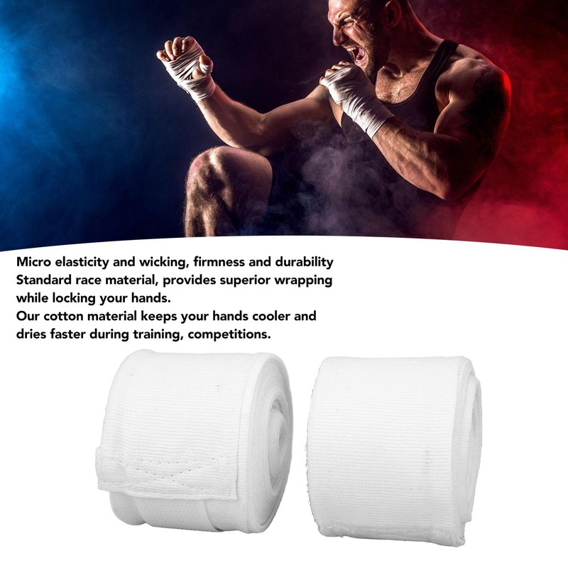 Ausla 2 Pack Cotton Boxing Hand Wraps Quick Dry Semi