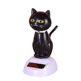 Solar Bobble Figures, Cute Cat, Asudaro Car Dashboard Cat Ornament, Solar Dance Toy, Car Decoration, Cat Decorative Figure, Bobble Head, Small Animal Car Decoration, Also for Desks, Tables, Balconies,