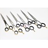 6 Pieces- Professional Hairdressing Shears Barber Scissors Size 6.5" &