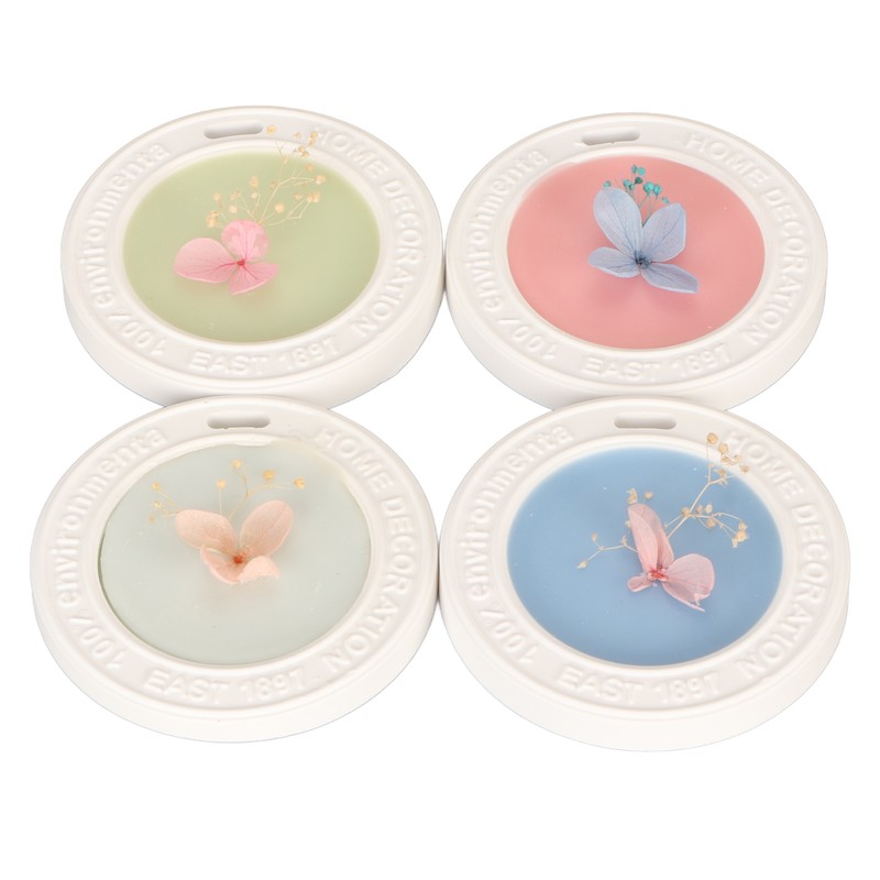 4 Pieces Aromatherapy Wax Tablets Long Lasting Dry Flower Scented