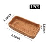 Wuyituart 8 Inch Small Rattan Basket Handwoven Serving Tray Storage