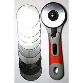 DAFA 1 DAFA Rotary Cutter Handle with 10  - 60MM ROTARY CUTTER BLADES