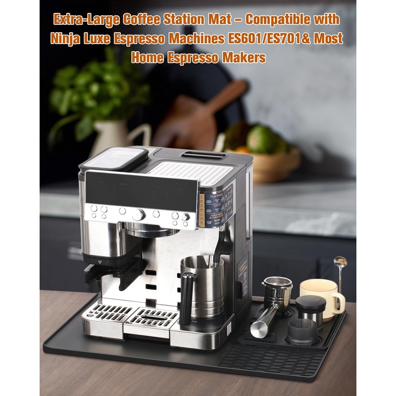 Silicone Coffee Maker Mat for Ninja Luxe Espresso Coffee Machine