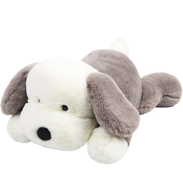 Soft Dog Stuffed Animal Plush,Cuddly Cute Grey Puppy Plushie Hugging Pillow Corgi Plushie Toy Gifts Room Decor Christmas for Kids and Adults 13.5in