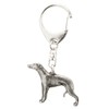 Whippet Hecho en Reino Unido Artístico Perro Llavero Colección