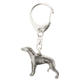 Whippet Hecho en Reino Unido Artístico Perro Llavero Colección