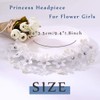 IYOU Princess White Flower Headpiece Pearl Hair Dress Crystal Bridal