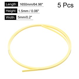 MECCANIXITY 5 Pcs Plastic Binding Purfling Strip 1650x5x1.5mm Guitar Binding Edge Trim for Acoustic Classical Guitar Parts Accessories Yellow