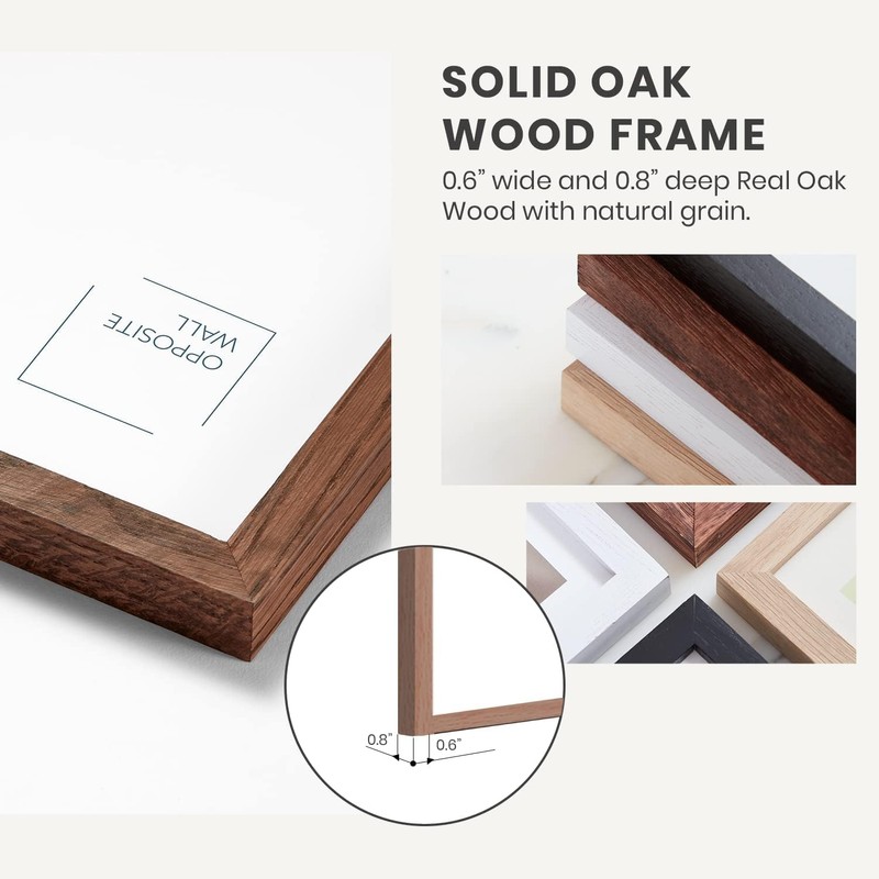 Opposite Wall - 9x12 in - Dark Oak Wood Picture