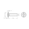 M4 (4mm x 35mm) Flanged Zinc Machine Button Head Screws