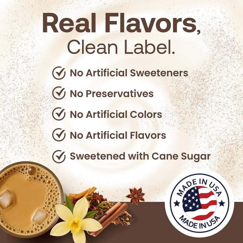 Dr. Smoothie Café Essentials Vanilla Chai – No Artificial Colors,