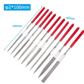 Bestgle Mini Diamond File Set of 10, File Set for Metalwork, Polishing File for Metalwork, File for Ironwork, Round, Semi-Round, Flat, Angle, Triangle, Woodworking File, DIY Polishing Tool 0.1 x 3.9