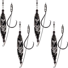 Catfish Float Rigs Fishing Bobbers Popping Cork Tackle Catfishing Equipment Combo for Bank River Lake EVA Peg Artificial High Buoyancy Body Circle Hooks Weight (Pack of 4, 3")