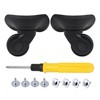 Yibuy 2 x Black Left&Right 9.1cmx9.7x4.9cm DIY Luggage Wheels Replacement