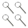 4 Pack Quick Release Pin with Ring, 1/4" Diameter Stainless