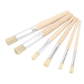 BRDI Juego de Pinceles para Plantillas, Pinceles ergonómicos de Madera para niños, Arte de Letras